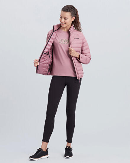 Skechers W Turtle Neck Essential Jacket Pembe Kadın Mont S212273-620 - 4