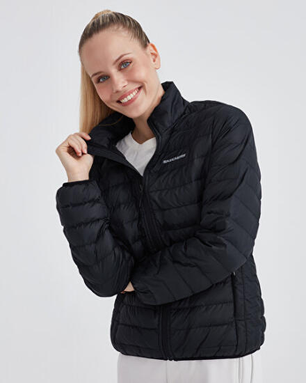 Skechers W Turtle Neck Essential Jacket SİYAH Kadın Mont S212273-001 - 3