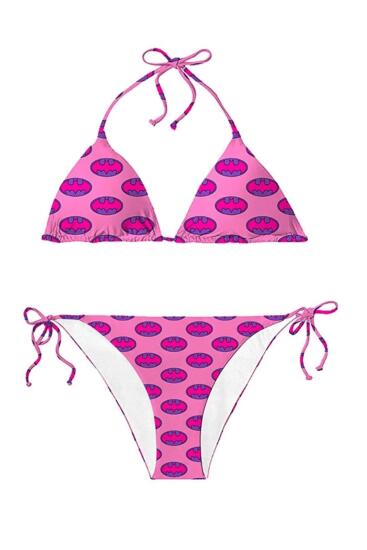 SlipStop Batgirl Bikini Pembe Kadın Bikini - 1