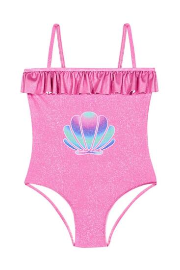 SlipStop Miss Swimsuit Pembe Çocuk Mayo - 1