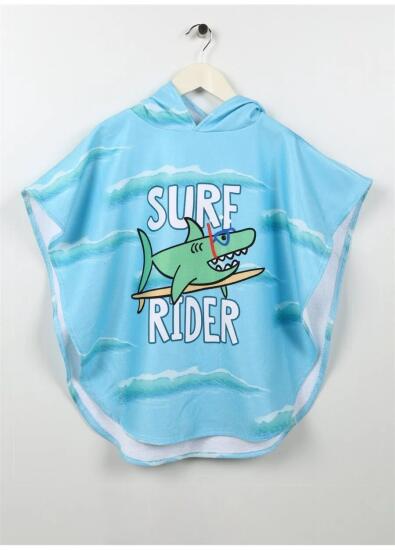 SlipStop Surf Rider Poncho Mavi Çocuk Panço - 1