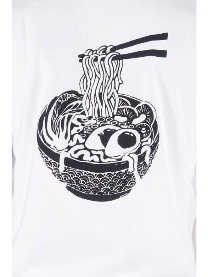 The Crow NOODLE RELAX TEE BEYAZ Erkek Tshirt - 6