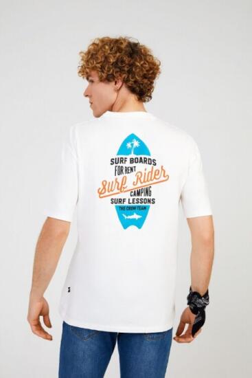 The Crow SURF HALF-RELAX TEE BEYAZ Erkek Tshirt - 3