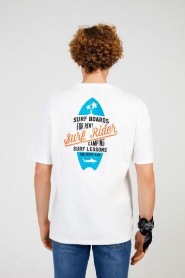 The Crow SURF HALF-RELAX TEE BEYAZ Erkek Tshirt - 6