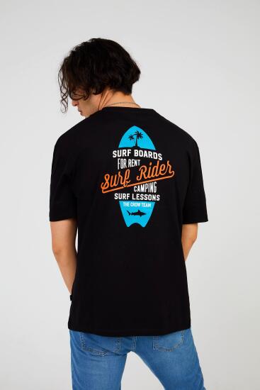 The Crow SURF HALF-RELAX TEE SİYAH Erkek Tshirt - 3