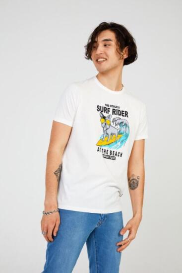 The Crow SURF TEE BEYAZ Erkek Tshirt - 1