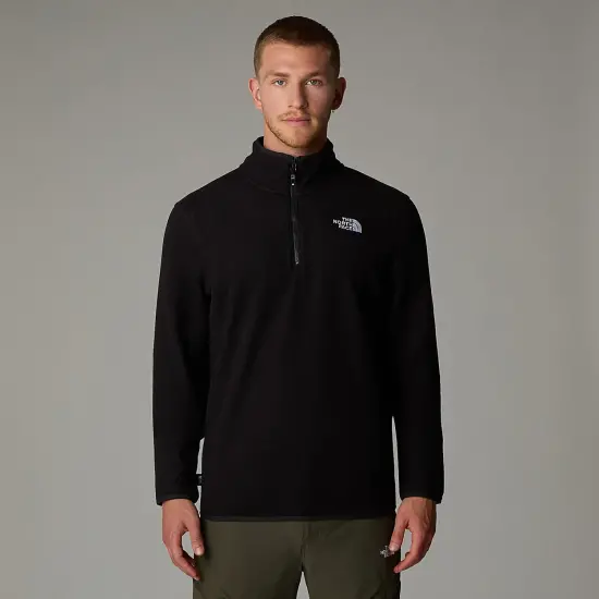 The North Face M 100 Glacier 1/4 Zip-Eu SİYAH Erkek Polar - 1