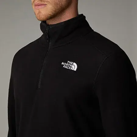 The North Face M 100 Glacier 1/4 Zip-Eu SİYAH Erkek Polar - 5