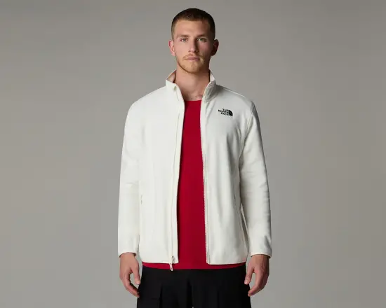 The North Face M 100 Glacier Full Zip-Eu BEYAZ Erkek Polar - 5