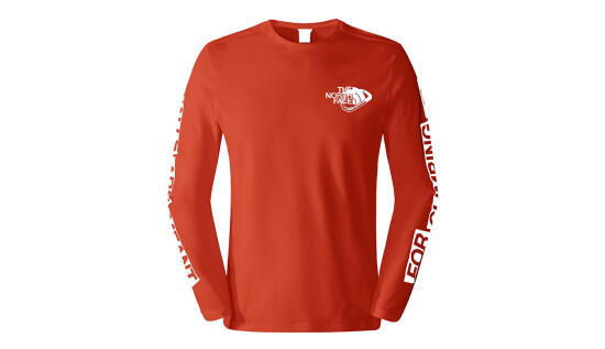 The North Face M OUTDOOR L/S GRAPHIC TEE KIRMIZI Erkek Tshirt - 1