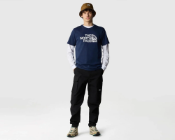 The North Face M S/S WOODCUT DOME TEE LACİVERT Erkek Tshirt - 4