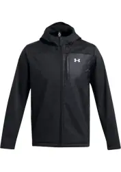 Under Armour Shield Hooded Jacket Siyah-Beyaz Erkek Mont - 3