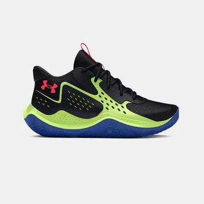 Under Armour UA GS JET '23 Siyah-Yeşil Çocuk Basketbol Ayakkabısı - 1