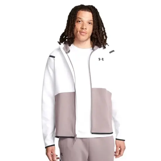 Under Armour UA Unstoppable Flc FZ HD EU Gri Erkek Sweatshirt - 1