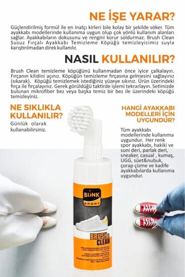 Woly BLİNKSPORT BRUSH & CLEAN 150 ML BEYAZ Unisex Ayakkabı Bakım Ürünü - 3